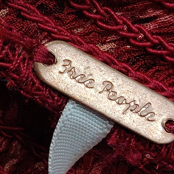 Free People Blouse Roma Red Floral Print Small - Picture 15 of 16